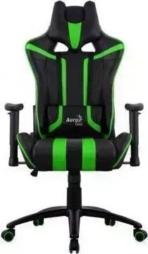 Кресло офисное AEROCOOL AC120 AIR-BG черно-зеленое с перфорацией
