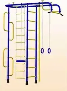 Детский спортивный комплекс ПИОНЕР 3М (синий/жёлтый)