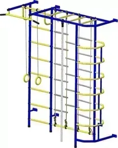 Детский спортивный комплекс ПИОНЕР С5Л сине/жёлтый