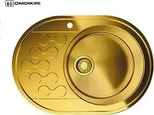 Мойка кухонная OMOIKIRI Kasumigaura 65-AB-R, 650x460, античная латунь (4993069)