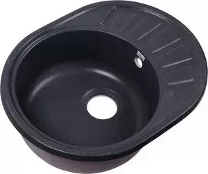 Мойка кухонная Rossinka 57x44 реверсивная, с сифоном (RS58-45RW-Gray)