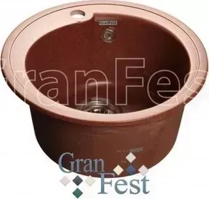 Мойка кухонная GranFest гранит D450 (Gf-R450 красный марс)