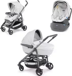 Коляска CHICCO 3 в 1 Trio Love Grey