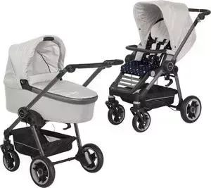 Коляска 2 в 1 Teutonia Bliss (Теутония Блис) Graphite (WHL3) 6120-6120-6175 Stone-Little Sailor