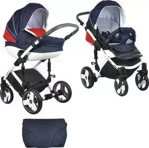 Коляска TUTIS 2 в 1 PR Mimi Plus синий/белый/красный