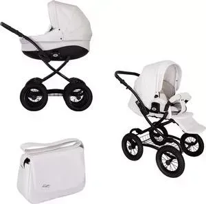 Коляска TUTIS 2 в 1 Classic New белая кожа