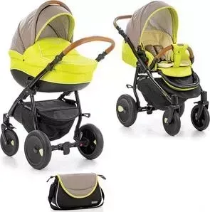 Коляска TUTIS 2 в 1 Zippy Orbit бежевый/лайм/белый