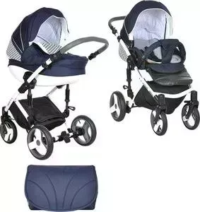 Коляска TUTIS 2 в 1 PR Mimi Plus синий/белый