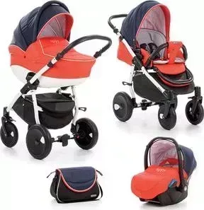 Коляска TUTIS 3 в 1 Zippy Orbit синий/алый/белый
