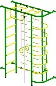 Детский спортивный комплекс ПИОНЕР 9Л зелёно/жёлтый