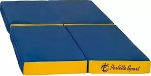 Мат гимнастический PERFETTO SPORT № 11 (100 х 100 х 10) складной (4 сложения) сине- жёлтый