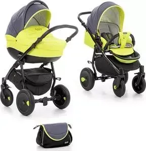 Коляска TUTIS 2 в 1 Zippy Orbit серый/лайм/белый