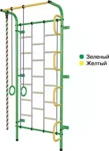 Детский спортивный комплекс ПИОНЕР С1Л зелёно/желтый