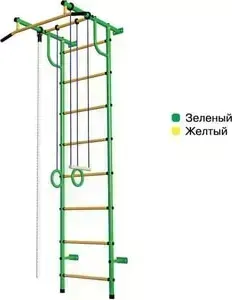 Детский спортивный комплекс ПИОНЕР С2Н зелёно/желтый