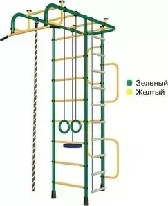 Детский спортивный комплекс ПИОНЕР 3М зелёно/жёлтый