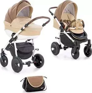 Коляска TUTIS 2 в 1 Zippy Orbit бежевый/кофейный/белый