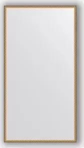Зеркало Evoform в багетной раме Definite 68x128 см, витая латунь 26 мм (BY 0754)