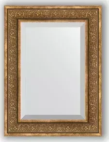 Зеркало Evoform с фацетом в багетной раме Exclusive 59x79 см, вензель бронзовый 101 мм (BY 3396)