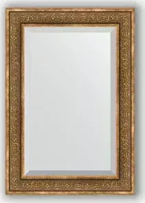 Зеркало Evoform с фацетом в багетной раме Exclusive 69x99 см, вензель бронзовый 101 мм (BY 3448)