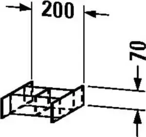 Разделитель Duravit Esplanade для ящика 20x37.3x7h (ES992200000)