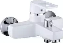 Смеситель для ванны РМС SL77 белый с коротким изливом (SL77W-009E)