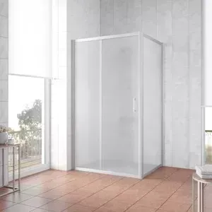 Душевой уголок Vegas Glass ZP+ZPV 110*70 07 10 профиль матовый хром, стекло сатин