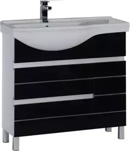 Тумба с раковиной AQUANET Доминика 90 L бел (175938+176497)