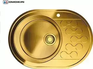 Мойка кухонная OMOIKIRI Kasumigaura 65-AB-L, 650x460, античная латунь (4993068)