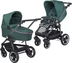 Коляска Teutonia 2 в 1 BeYou Elite Graphite Jade-Hive