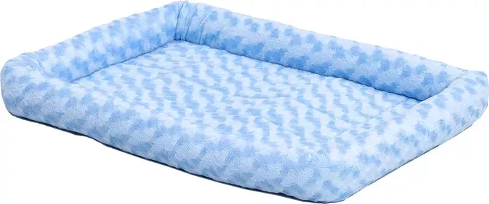 Фото №0 Лежанка Midwest Quiet Time Fashion Pet Bed - Powder Blue 22" плюшевая 56х33 см голубая для кошек и собак