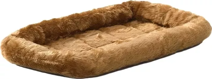 Фото №0 Лежанка Midwest Quiet Time Pet Bed - Cinnamon 22" меховая 56х33 см коричневая для кошек и собак