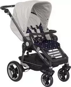 Коляска прогулочная Teutonia BeYou (Теутония БиЮ) V4 Elite Graphite (WHL3) 6120-6175 Stone-Little Sailor