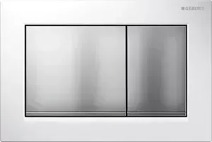 Кнопка смыва Geberit Omega 30 двойной смыв (115.080.KL.1) белый / хром матовый