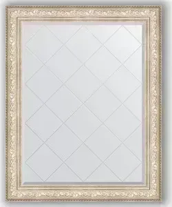 Зеркало Evoform с гравировкой Exclusive-G 100x125 см, в багетной раме - виньетка серебро 109 мм (BY 4383)