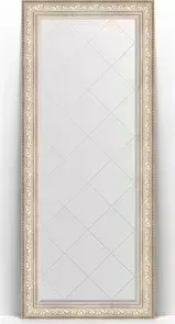 Зеркало Evoform с Exclusive-G Floor 85x205 см, в багетной раме - виньетка серебро 109 мм (BY 6336)