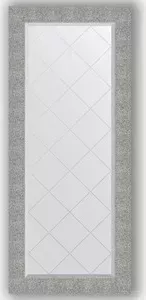 Зеркало Evoform с гравировкой Exclusive-G 66x156 см, в багетной раме - чеканка серебряная 90 мм (BY 4152)