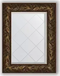 Зеркало Evoform с гравировкой Exclusive-G 59x76 см, в багетной раме - византия бронза 99 мм (BY 4029)
