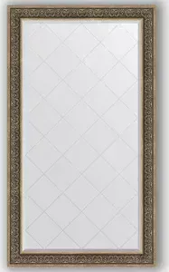 Зеркало Evoform с гравировкой Exclusive-G 99x174 см, в багетной раме - вензель серебряный 101 мм (BY 4422)
