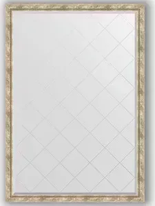 Зеркало Evoform с гравировкой Exclusive-G 128x183 см, в багетной раме - прованс с плетением 70 мм (BY 4478)