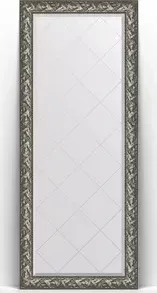 Зеркало Evoform с Exclusive-G Floor 84x203 см, в багетной раме - византия серебро 99 мм (BY 6325)