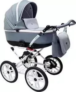 Коляска 3 в 1 Vikalex классическая Grata 3 в 1 leather grey, Vi73453