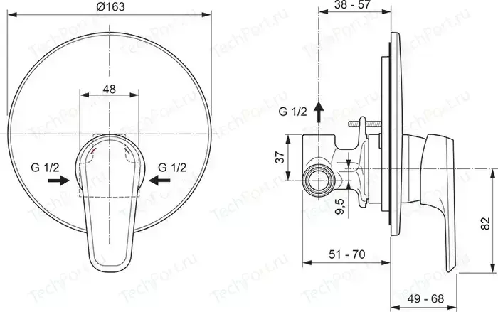Смеситель для душа Vidima Balance (A6996AA)