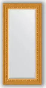 Зеркало Evoform с фацетом в багетной раме Exclusive 55x115 см, сусальное золото 80 мм (BY 1244)