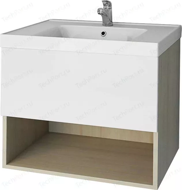 Фото №4 Мебель для ванной Dreja Perfecto 60 дуб/белый лак