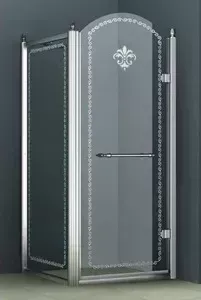 Душевой уголок CEZARES RETRO-A-A-1-90-CP-Cr-R правый, профиль хром, стекло прозрачное с матовым рисунком