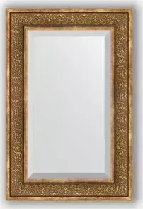 Зеркало Evoform с фацетом в багетной раме Exclusive 59x89 см, вензель бронзовый 101 мм (BY 3422)