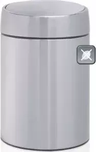 Ведро Brabantia для мусора с крышкой 5 л Slide Bin (477546) матовая сталь