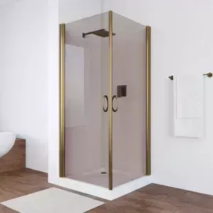Душевой уголок Vegas Glass EA 80*90 05 05 профиль бронза стекло бронза