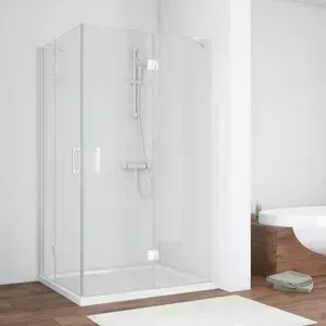 Душевой уголок Vegas Glass AFA-F 110*100 01 01 R профиль белый, стекло прозрачное