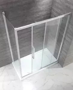 Душевой уголок CEZARES LUX-SOFT-W-AH-1-120/90-C-Cr-IV профиль хром, стекло прозрачное